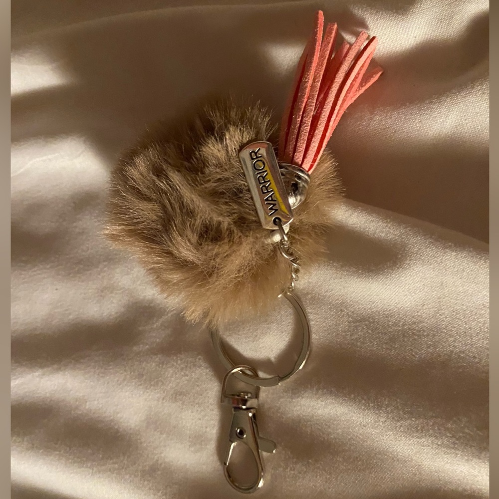 Handmade brown warrior keychain